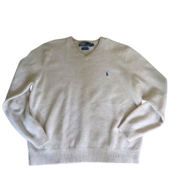 Polo Ralph Lauren Other - Polo by Ralph Lauren Cream 100% Lambs Wool Sweater